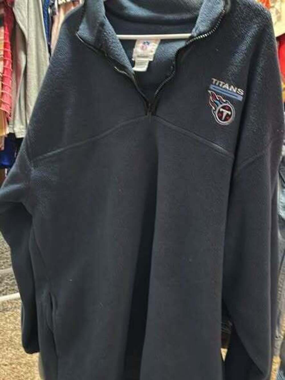 NFL Tennessee Titans 1/4 Zip Fleece Pullover Size 2XL.